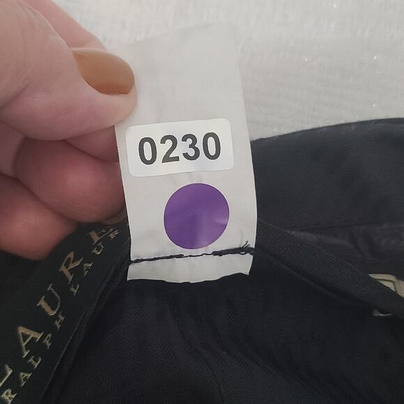 Lauren Ralph Lauren mens wool pants black 36w X 32L pleated Classic fit formal - Picture 6 of 6